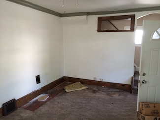 Lakewood living room before remodel